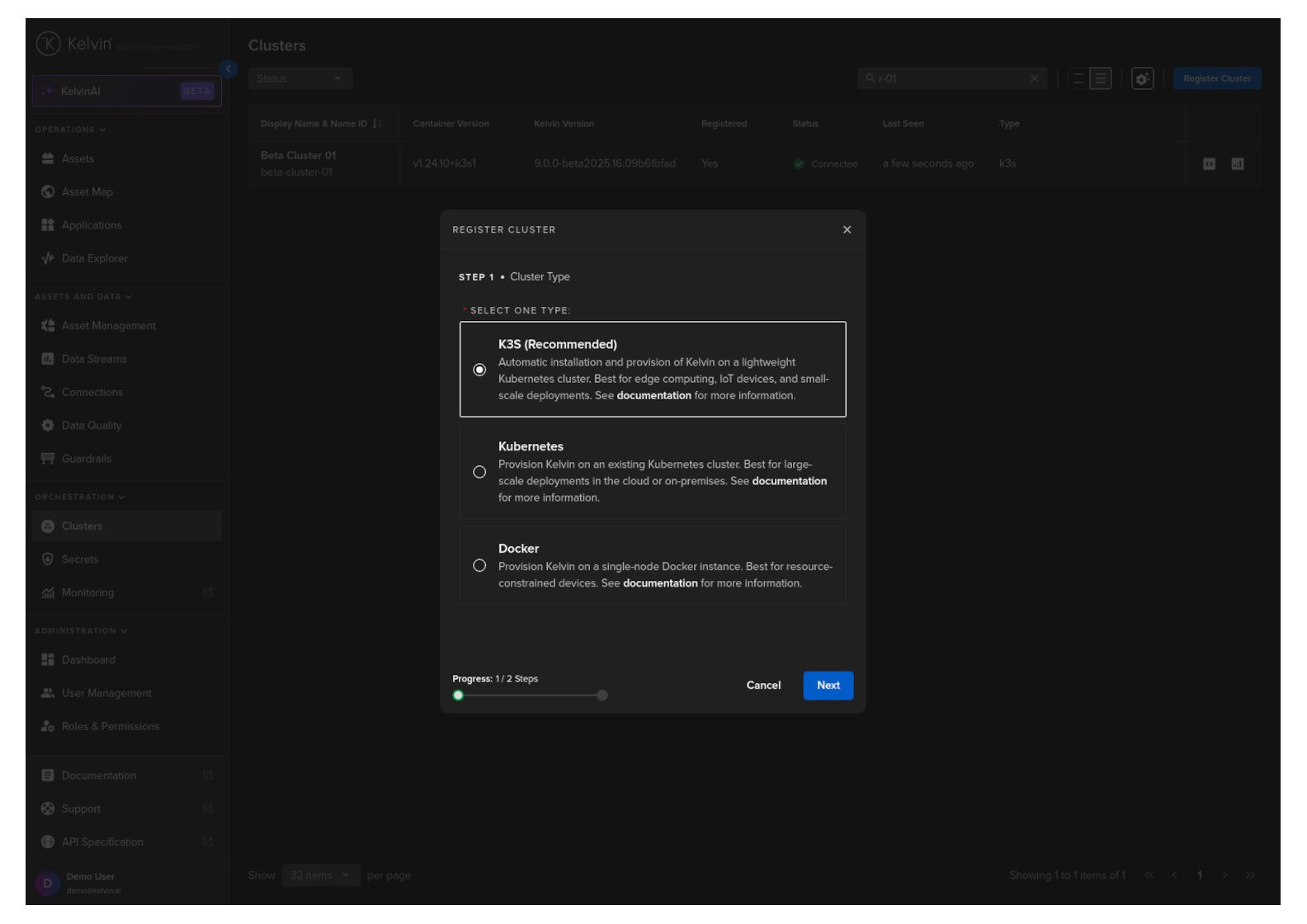 Step 1 - Register K3s